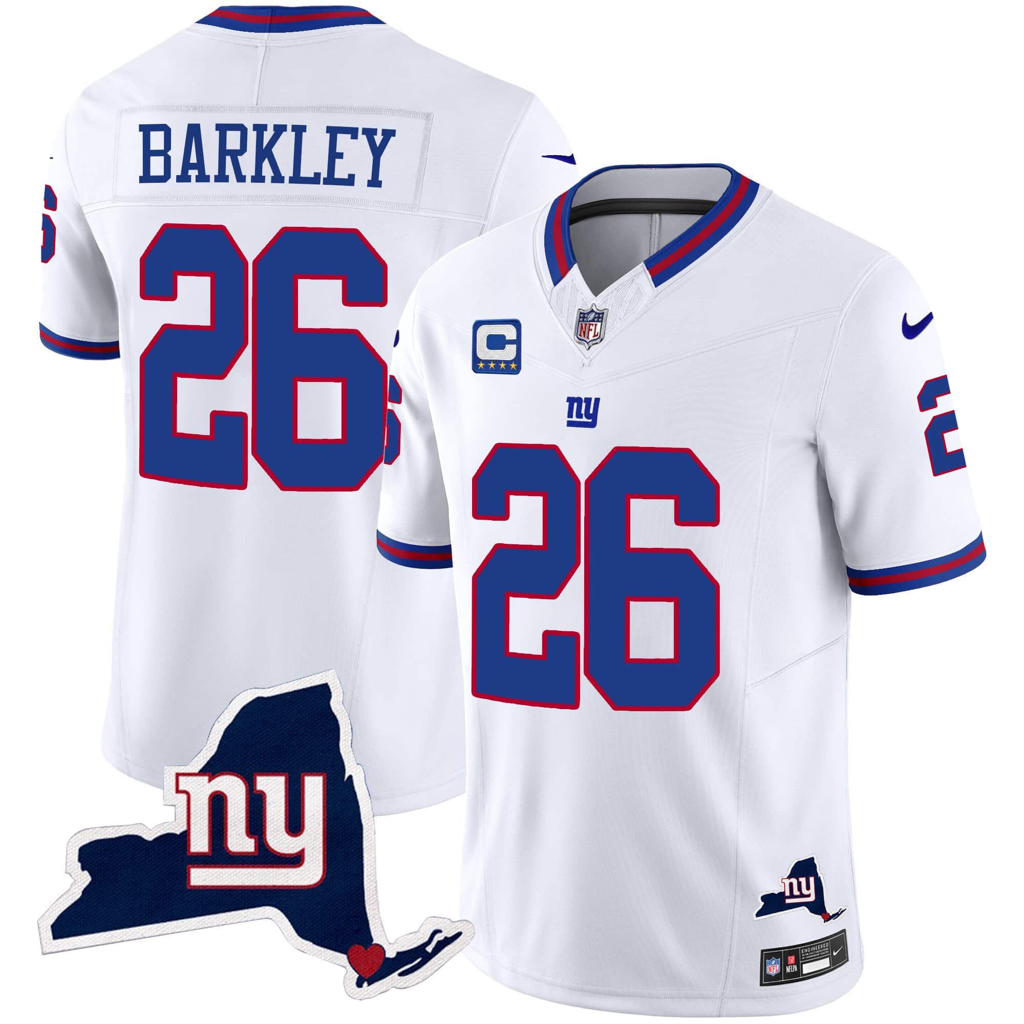 Men New York Giants #26 Barkley White 2024 Nike Map Patch Limited NFL Jersey->indianapolis colts->NFL Jersey
